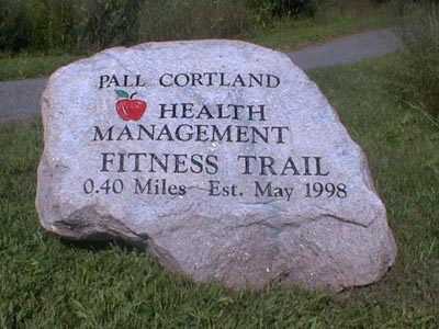 Image of stone created for Pall Corporation in Cortland