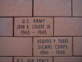 Image of etched bricks at The Trumansburg American Legion